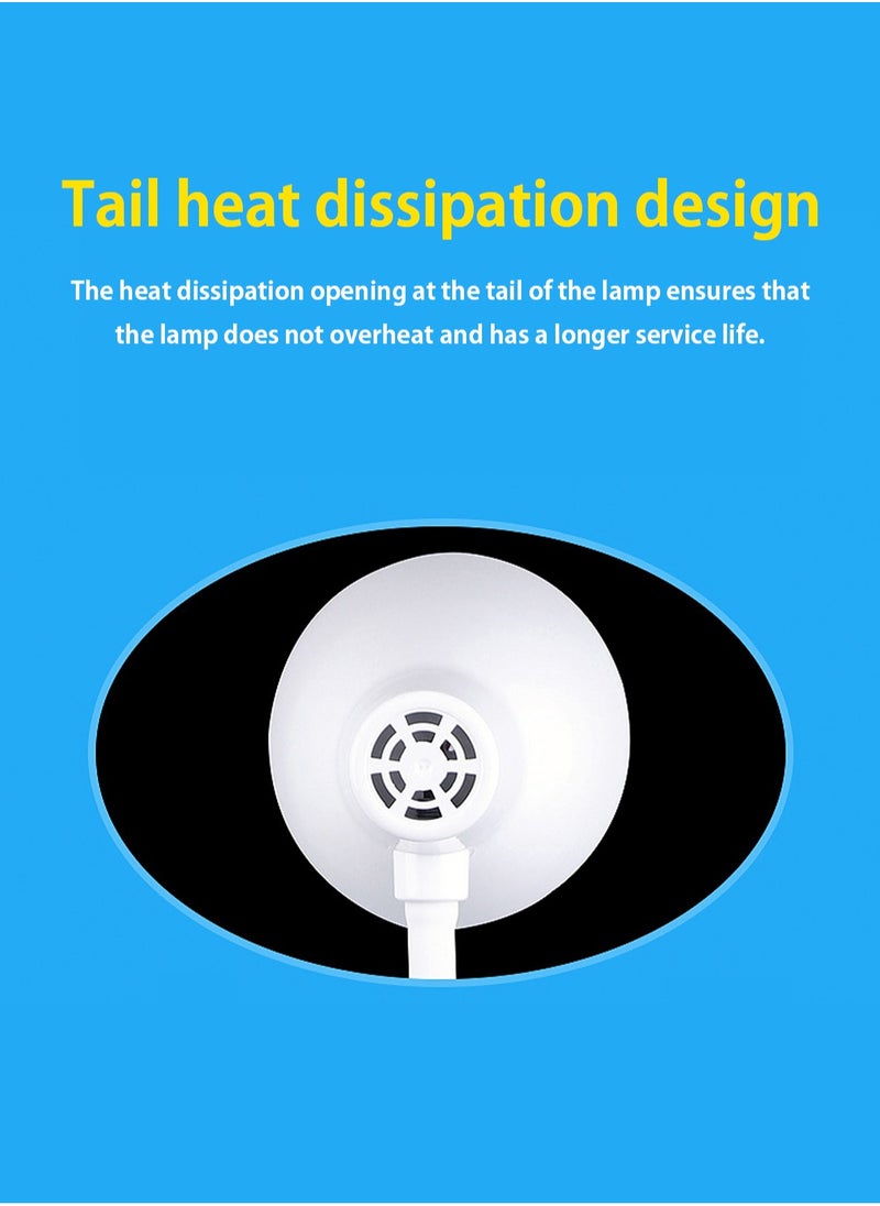 LOOPITYS - 5W 1000mAh battery rechargeable led table lamp set 3-gear touch dimmer gooseneck table lamp，Eye protection desk lamp，Dedicated to bedrooms and offices - Image 1
