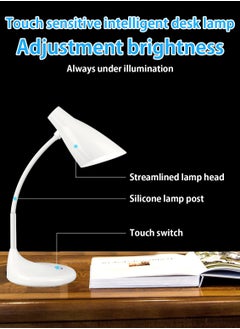 LOOPITYS 5W 1000mAh battery rechargeable led table lamp set 3-gear touch dimmer gooseneck table lamp，Eye protection desk lamp，Dedicated to bedrooms and offices  - Image 5