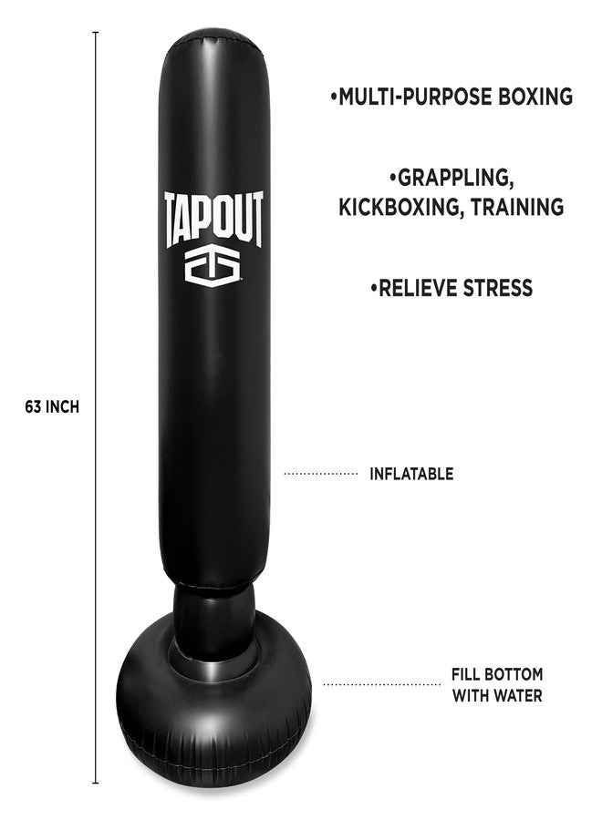 TAPOUT 63-Inch Inflatable Punching Bag, Freestanding, Boxing, MMA, Fitness - Image 2