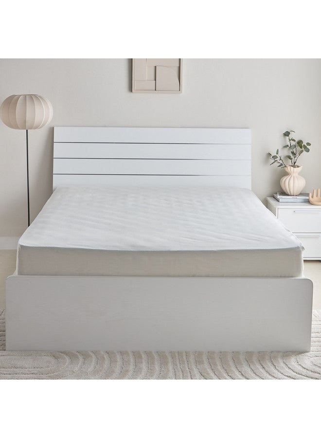 Home Box Bristol Polycotton Olympic Queen Fitted Sheet 200 x 25 x 160 cm - Image 1