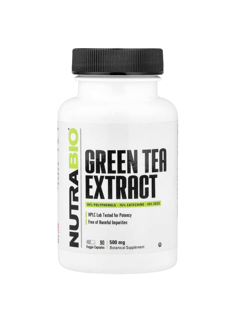 NutraBio Green Tea Extract, 500 mg, 90 Veggie Capsules