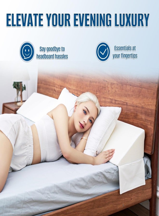 M Mute Touch Queen Bed Wedge Pillow for Headboard Bed Gap Filler/Headboard Pillow,Pillow Wedge for Headboard Gap(0-7") Stop Loosing Your Pillows,Phone (60"x10"x6") - Image 3