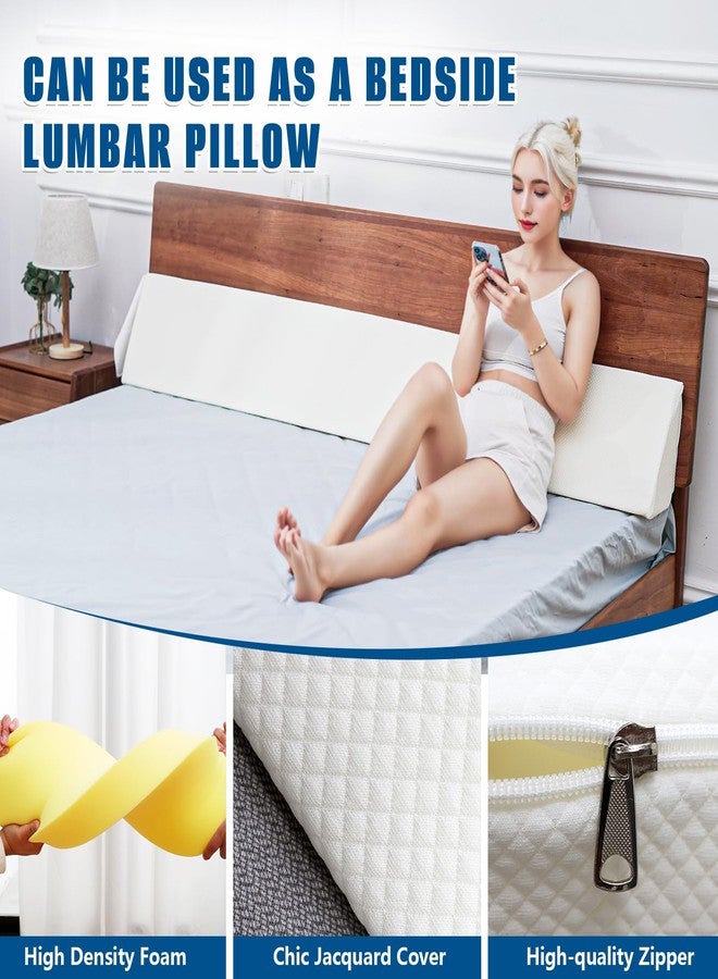 M Mute Touch Queen Bed Wedge Pillow for Headboard Bed Gap Filler/Headboard Pillow,Pillow Wedge for Headboard Gap(0-7") Stop Loosing Your Pillows,Phone (60"x10"x6") - Image 5