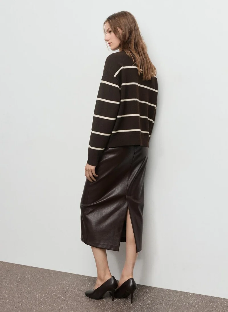 MANGO Knit striped sweater