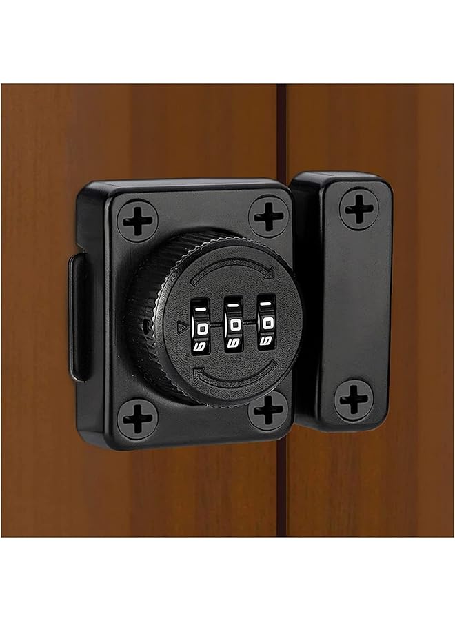 PROMASS PROMASS Combination of Combination Lock Mechanism Rotary Lock Room Door Lock Mechanical Combination Door Lock Office File Cabinet Sliding Door Buckle Surface-Mounted Old-Style Cabinet Door Lock  - Image 1