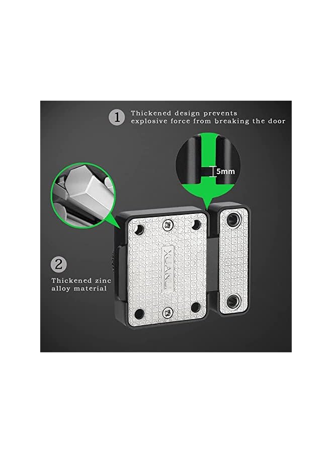 PROMASS PROMASS Combination of Combination Lock Mechanism Rotary Lock Room Door Lock Mechanical Combination Door Lock Office File Cabinet Sliding Door Buckle Surface-Mounted Old-Style Cabinet Door Lock  - Image 3