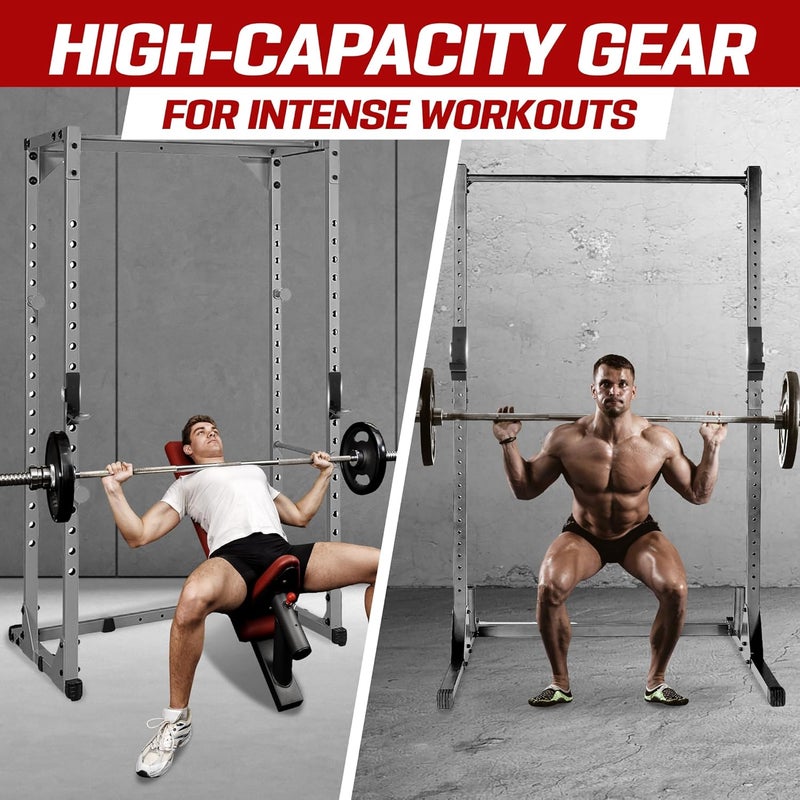 Yes4All Yes4All Attachments Capacity 1000 LBS for 2x2 Tube 1 Hole Power Cage including JHook Spotter Arm Dip Bar for Squat Rack  - Image 4