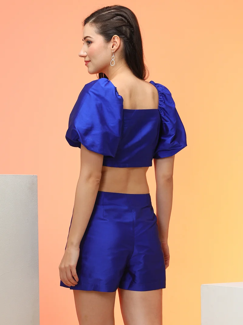 globus Blue Women Top & Skorts Co-Ord Set for Women | Best Price UAE