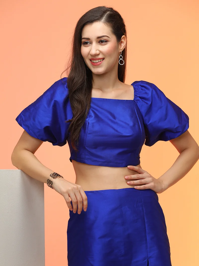 globus Blue Women Top & Skorts Co-Ord Set for Women | Best Price UAE