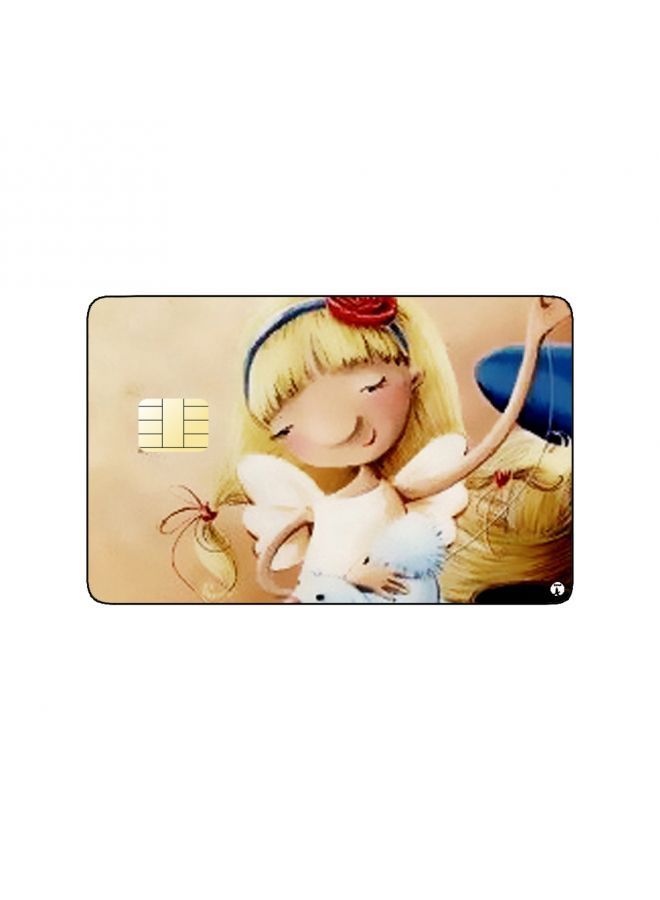 RKN PRINTED BANK CARD STICKER Cute Girl Drawing With Toys - Image 2