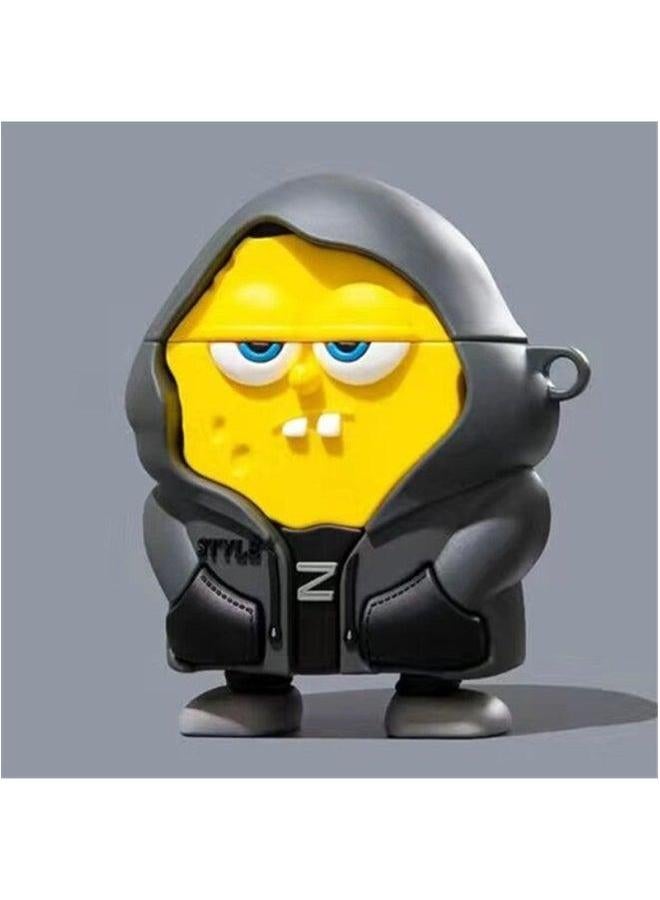 Creative Airpods Second Generation Silicone Protective Case For Apple Wireless Bluetooth Headset Cartoon Cute Soft Case-Color:Q31 (with Hook)-Applicable Model:airpods 1/2 - Image 1