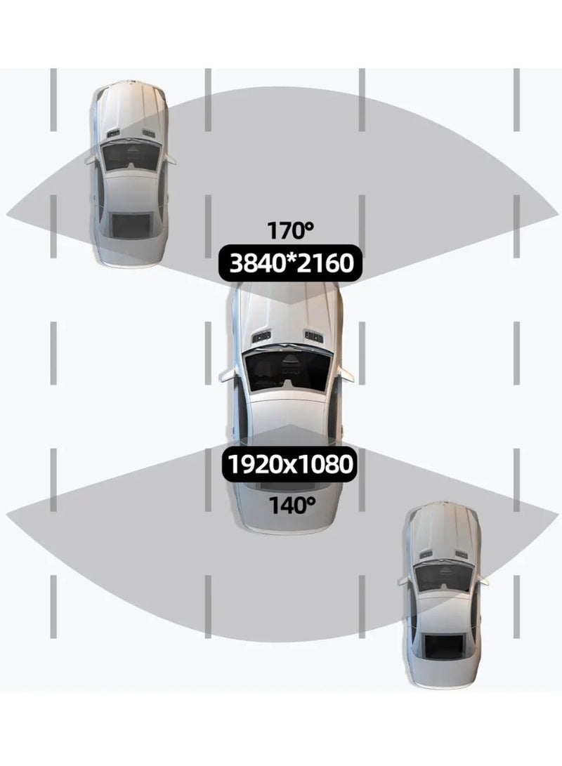 Dash Cam 4K+1080P Dual-channel Dash Car Camera Recorder With GPS WiFi Car DVR - Image 5