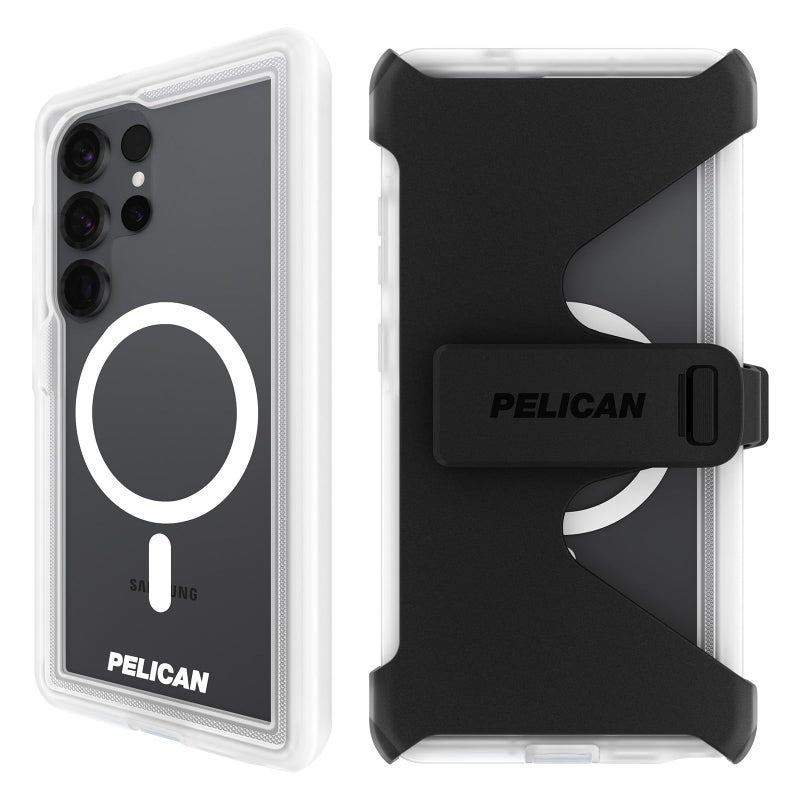 Pelican Voyager Samsung Galaxy S25 Ultra Case Magnetic and Wireless Charging Case w 18ft MILSTD Drop Protection Heavy Duty Cover wBelt Clip Holster for Samsung Galaxy S25 Ultra 69 Clear - Image 2