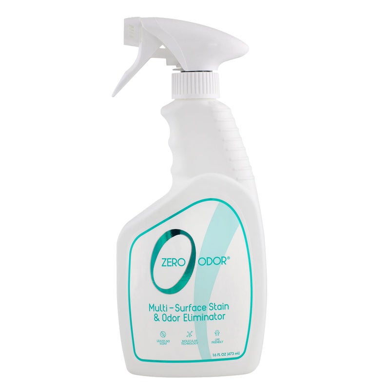 Zero Odor - Multi-Surface Stain Remover & Odor Eliminator - Remove Stains and Odor Patented Molecular Technology Best for Carpet, Rug, Linens, Furniture, Floors, 16oz - Image 1