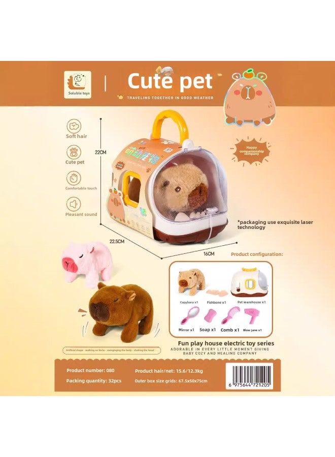 Capsule Pet Rabbit Warehouse Electric Plush Cabibala 080 Jumping Animal Children's Toy Simulation-Color:8816B Rabbit Bottle Cart (puppy)  - Image 2