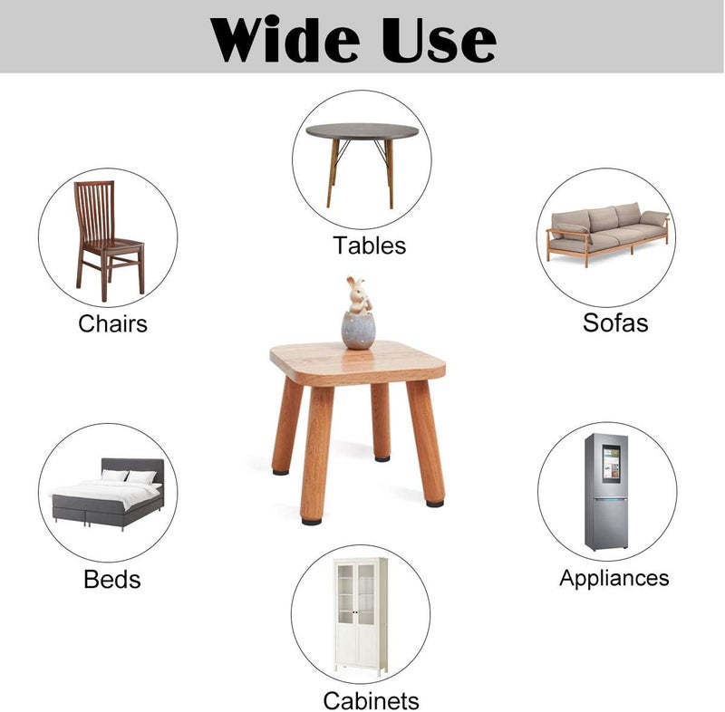 FURNIMATE Felt Furniture Pads 136 Pieces, Felt Pads for Furniture Black 5mm Thick, Floor Savers for Furniture Anti Scratch, Best Floor Protectors with Case for Hardwood Floors - Image 4
