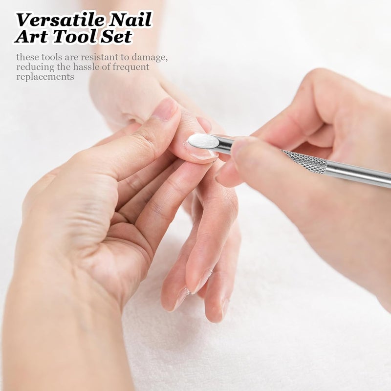 All environment compatible VOSAREA 6pcs Metal Nail Pushers with 100 Grit Sandpaper Sheets, Dual-ended Cuticle Tools for Manicure Pedicure Nail Care, Silver Cuticle Exfoliator Bulk storage easy optimized build All consumer tier purchase options Shock rubber edge Simple multi-feature universal build Repeated use trusted quality Flexible trendy construction Diverse requirement fit Regional distribution available Globally spread simple design Long use oriented quality General standard compliant quality Ready order processing Priority based order prep Space saving Riyadh Jeddah Dammam ship Bulk order available stock Compact trendy practical build Upgraded simple practical design Post-order arranged dispatch All region coverage Multi-market matching options Ready varied options All condition resistant crafted quality Flexible use switching - Image 4