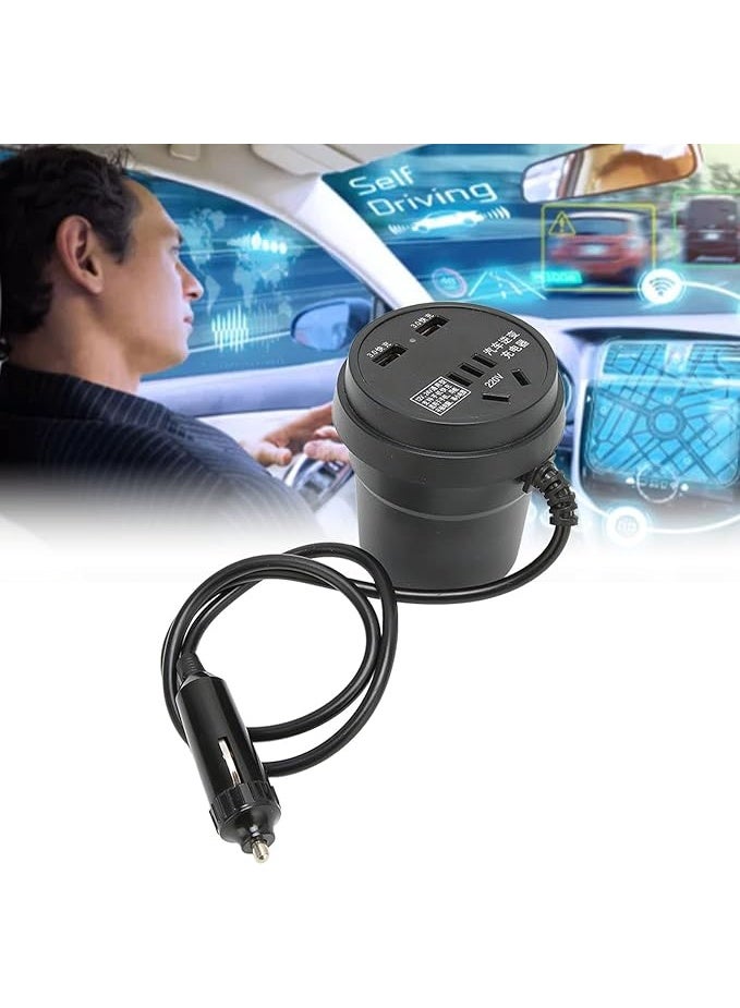 محول كهرباء السيارة 12V إلى 220V – حل عملي لتشغيل أجهزتك أثناء السفر والرحلات a - Image 2