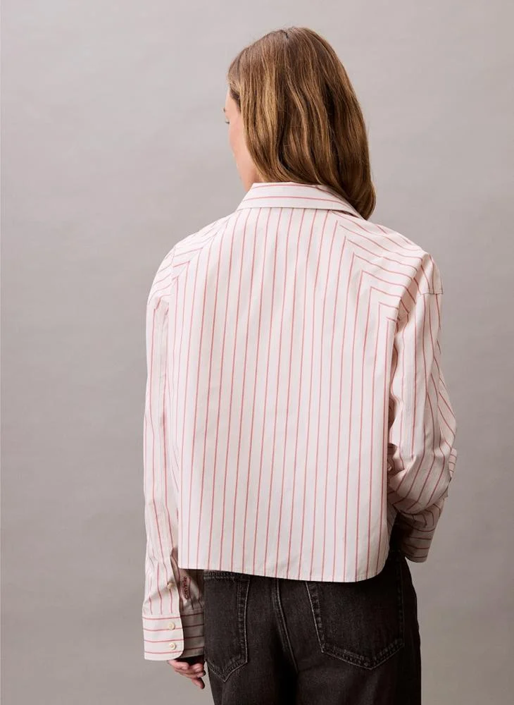Calvin Klein Jeans Casual Stripe Cropped Shirt
