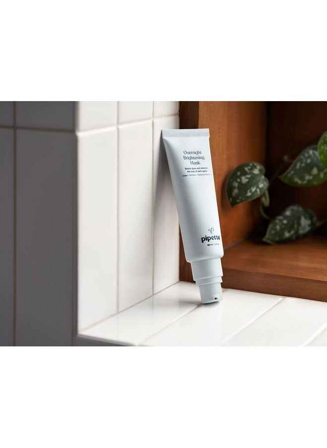 pipette Overnight Brightening Exfoliating Mask Face Exfoliator With Moisturizing Squalane & Hyaluronic Acid Vegan (2 Fl Oz)  - Image 4