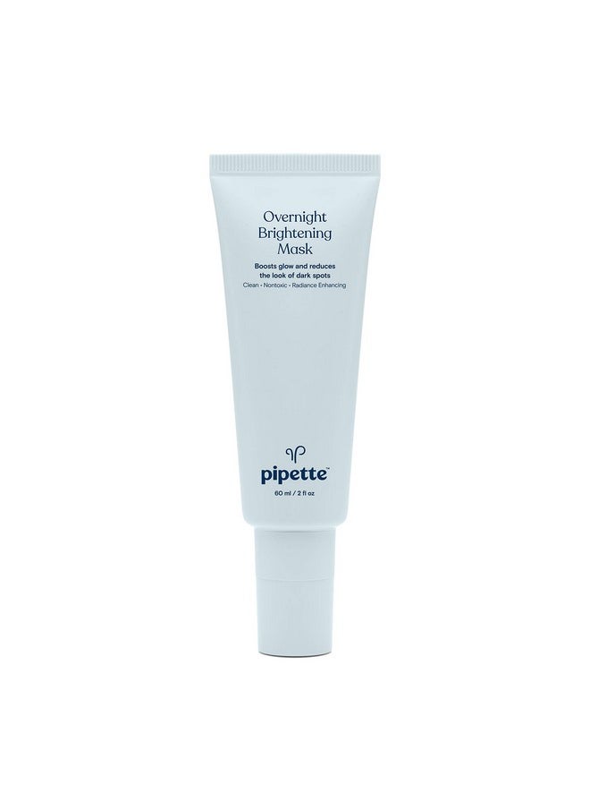 pipette Overnight Brightening Exfoliating Mask Face Exfoliator With Moisturizing Squalane & Hyaluronic Acid Vegan (2 Fl Oz)  - Image 1