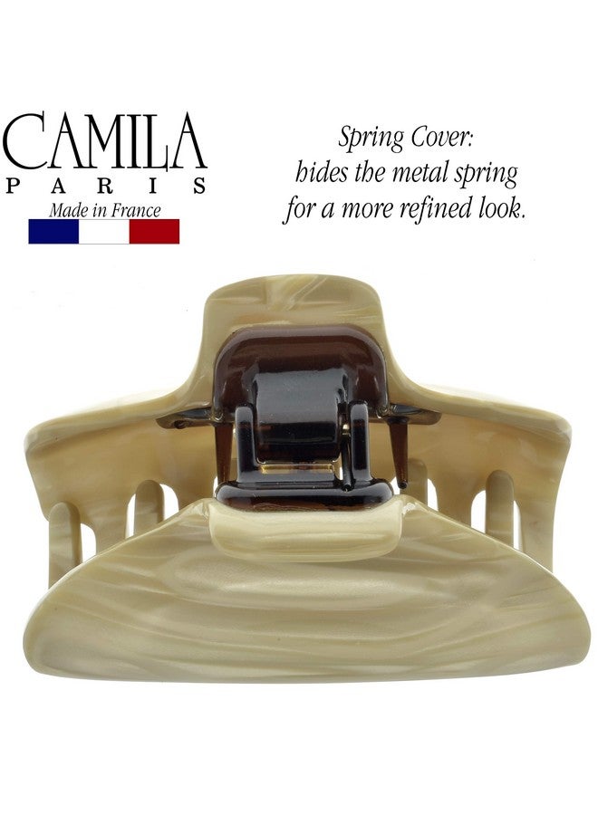CAMILA Paris Cp2125 French Hair Clip For Women For Thick Volume Hair Handmade Beige Girls Hair Claw Clips Jaw Fashion Styling Hair Accessories For Women Strong Hold No Slip Grip Made In France - Image 5
