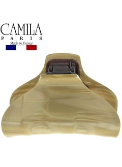 CAMILA Paris Cp2125 French Hair Clip For Women For Thick Volume Hair Handmade Beige Girls Hair Claw Clips Jaw Fashion Styling Hair Accessories For Women Strong Hold No Slip Grip Made In France  - Image 3