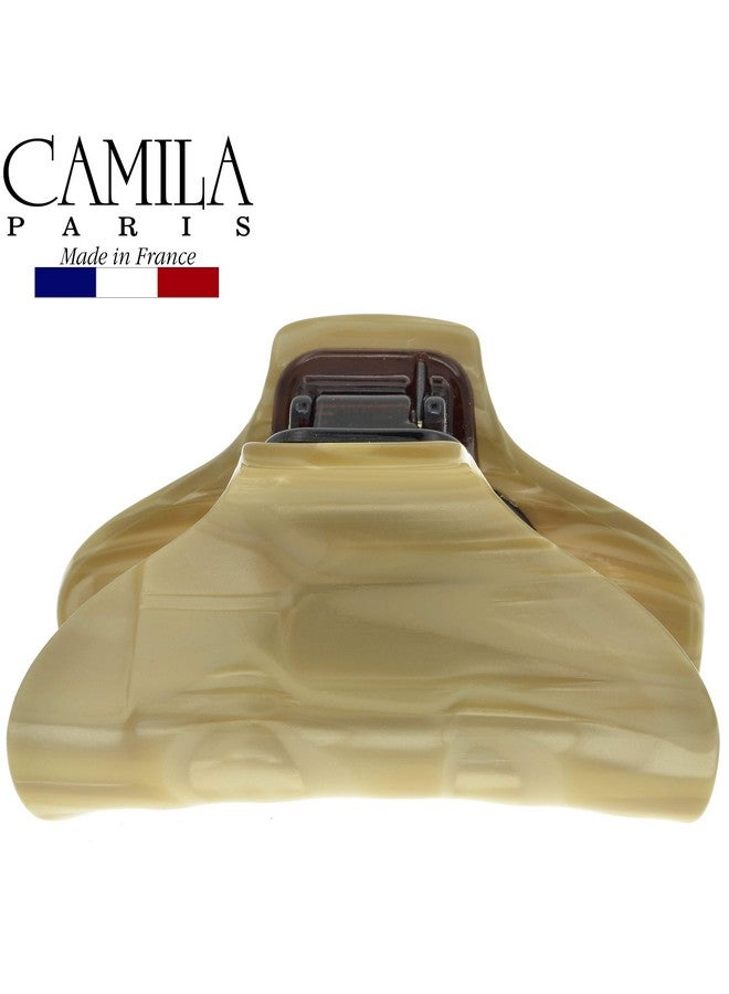 CAMILA Paris Cp2125 French Hair Clip For Women For Thick Volume Hair Handmade Beige Girls Hair Claw Clips Jaw Fashion Styling Hair Accessories For Women Strong Hold No Slip Grip Made In France - Image 3