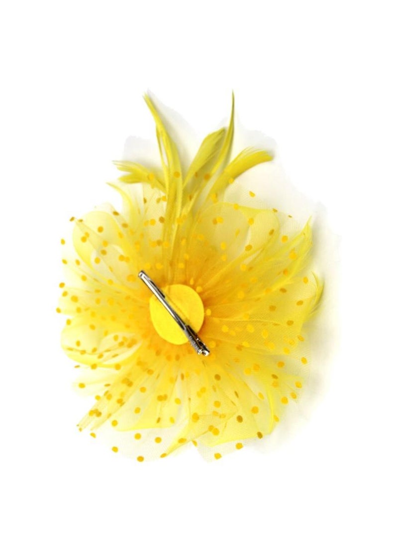 D'Daniela Ddaniela Monalisa Fascinator Hats for Party Headband,  Hat Flower Mesh Ribbons Feathers on a Headband and a Clip Tea Party Headwear for Girls - Image 3