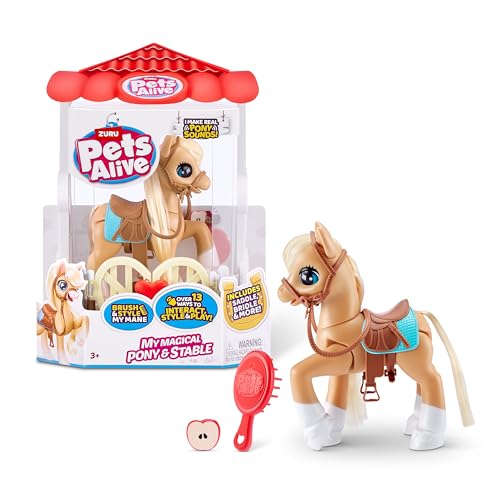 Pets Alive My Magical Pony and Stable Battery Powered Interactive Robotic Toy Playset by ZURU - Image 1