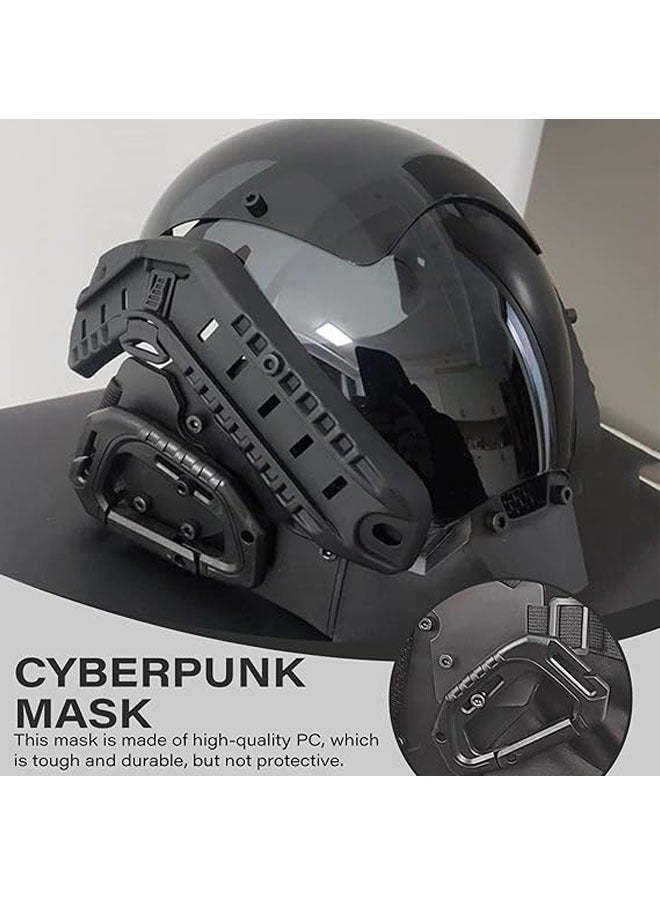 general Cyberpunk - Futuristic mask with rails, PC decorative punk mask with cyber mask for cosplay parties, music festivals, adult masks - Image 2