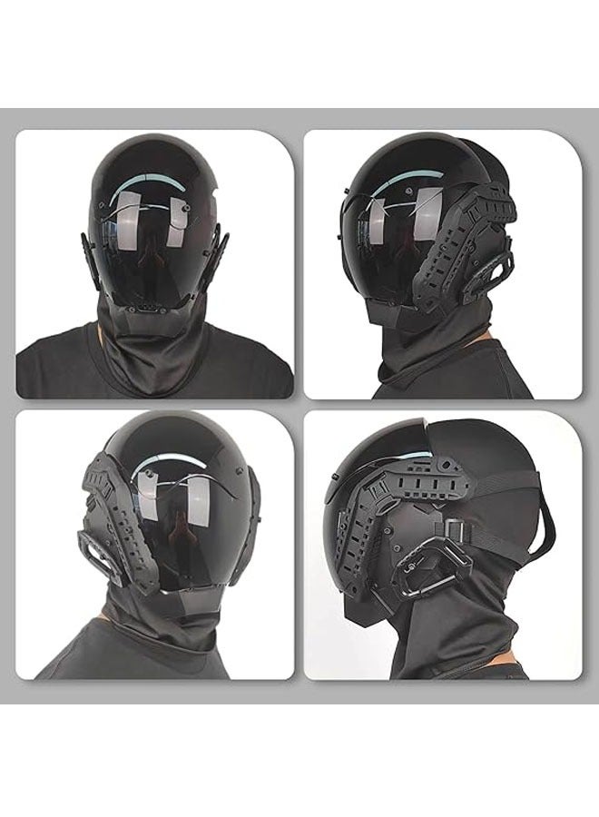 general Cyberpunk - Futuristic mask with rails, PC decorative punk mask with cyber mask for cosplay parties, music festivals, adult masks - Image 3