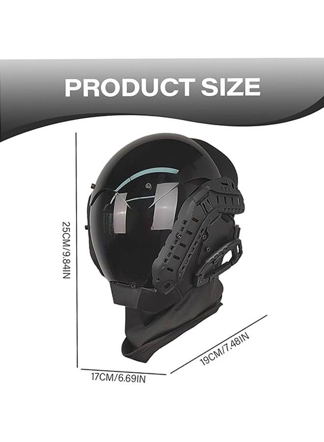 general Cyberpunk - Futuristic mask with rails, PC decorative punk mask with cyber mask for cosplay parties, music festivals, adult masks - Image 4