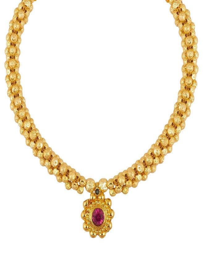BodhaGold Plated Traditional Indan Thushi Style Necklace Jewelry for Women &(SJ_2685) - Image 1