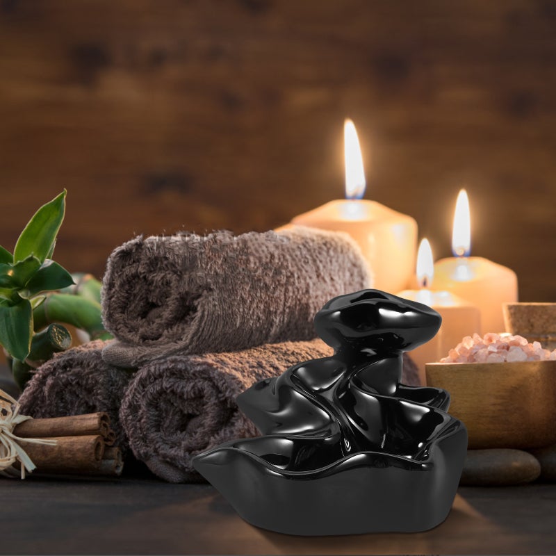 Incense Cone Burner Stylish Cloud Designed Censer Vintage Ceramic Backflow Censer - Image 5