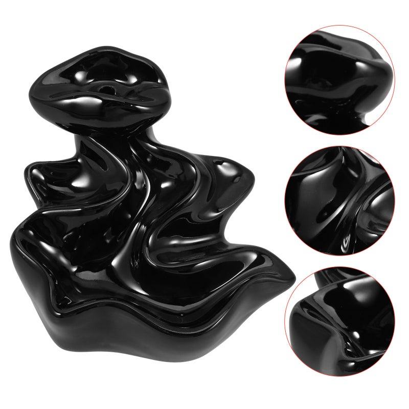 Incense Cone Burner Stylish Cloud Designed Censer Vintage Ceramic Backflow Censer - Image 1
