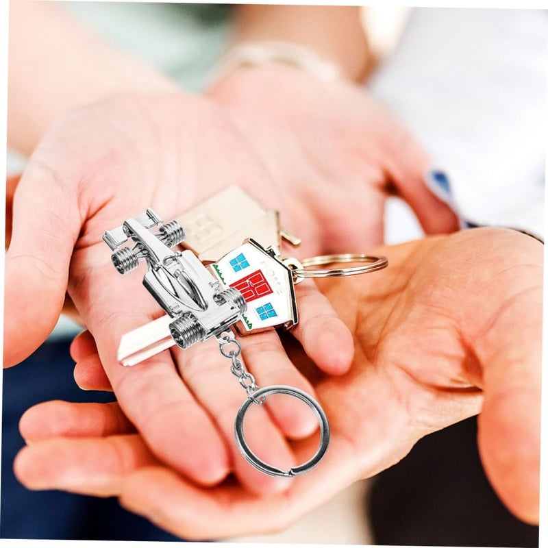 2Pcs Racing Car Keychain Stylish Metal Key Holder Durable Compact Key Charm for Car Enthusiasts for Auto Lovers Keychain Pendant for Backpack Decoration - Image 3