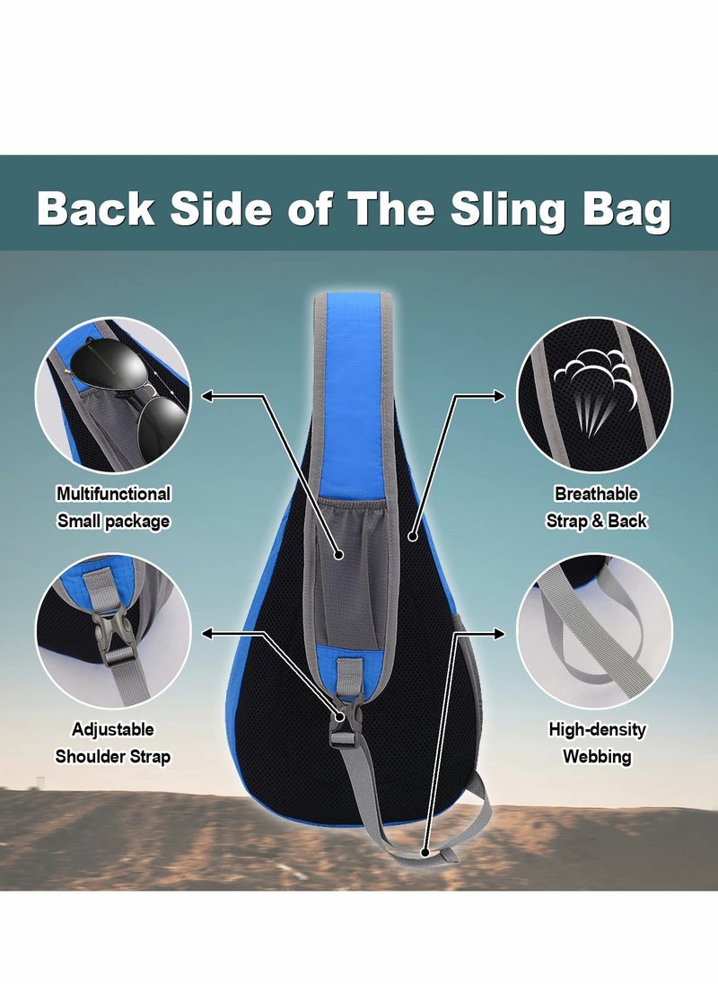Excefore - Sling Bag for Women Men Crossbody Backpack Hiking Daypack Multipurpose Cross Body Chest with Hidden Earphone Hole - Image 1