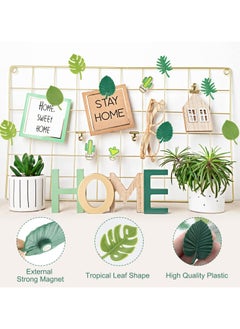 CMGTYYD 8PCS Plant Fridge Magnets, Tropical Leaf Fridge Magnets, 3D Plant Whiteboard Magnets, Cute Self-Adhesive Magnets for Fridge, Whiteboard, Notice Board, Kitchen, Office Decoration  - Image 5