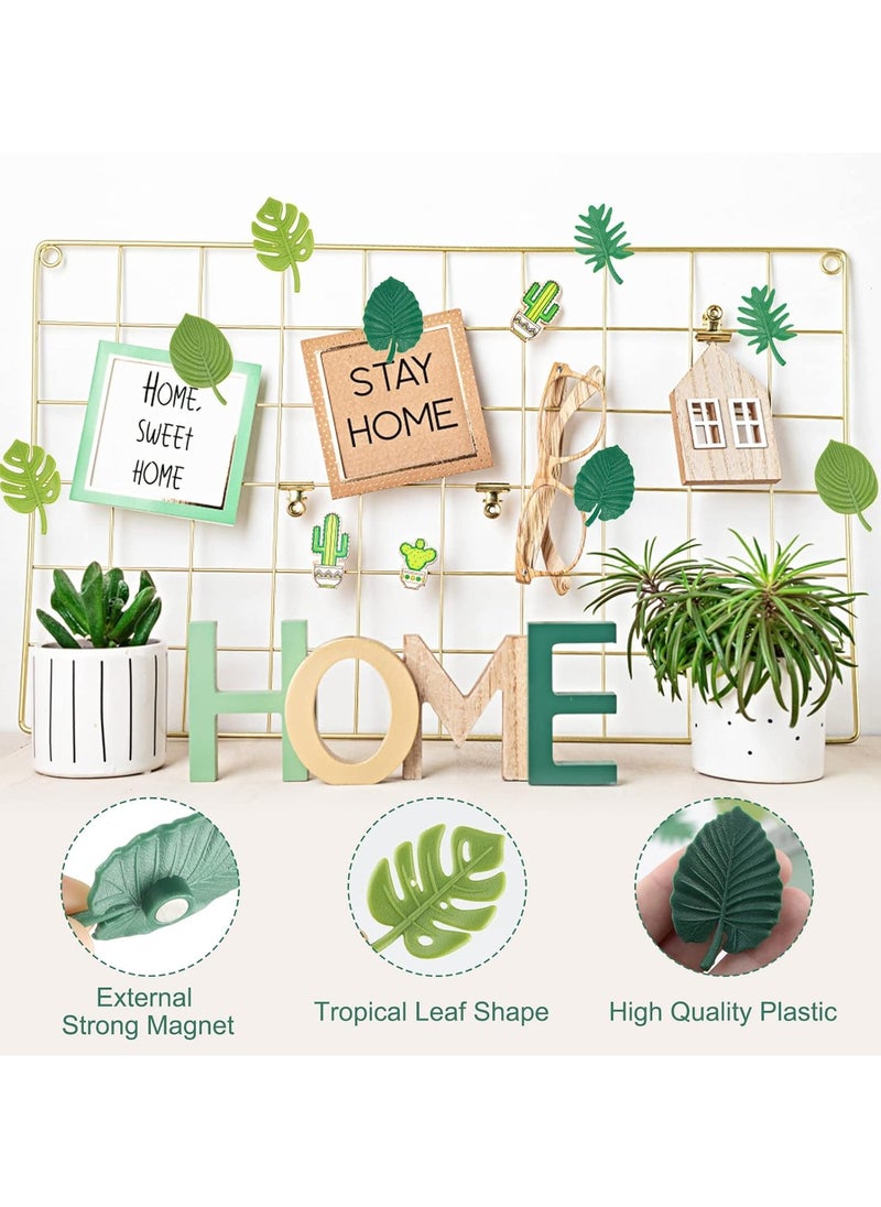 CMGTYYD 8PCS Plant Fridge Magnets, Tropical Leaf Fridge Magnets, 3D Plant Whiteboard Magnets, Cute Self-Adhesive Magnets for Fridge, Whiteboard, Notice Board, Kitchen, Office Decoration  - Image 5