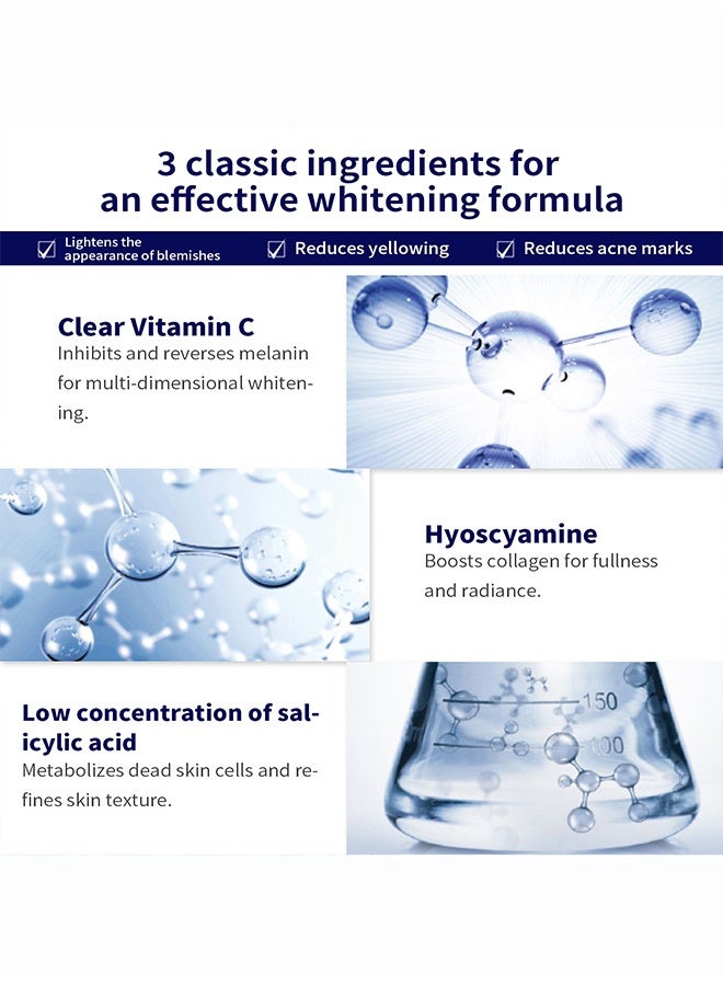 YOUBUY Whitening Essence-Clearly Corrective Dark Spot Solution for Dark Spots, Blackheads & Clogged Pores, Brightening Facial Serum, Reduces Hyperpigmentation & Post-acne Marks, with Vitamin C & Salicylic Acid, All Skin Types, Paraben-free, Mineral Oil-free 30ml - Image 3