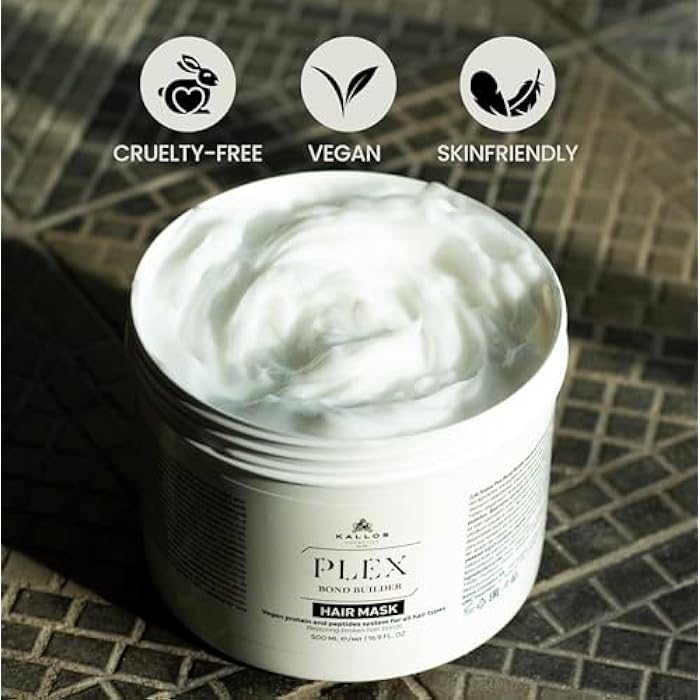 Kallos Plex Bond Builder Hair Mask with Plant Protein and Peptide Complex 275 ml – 9.29 Fl Oz - Image 4