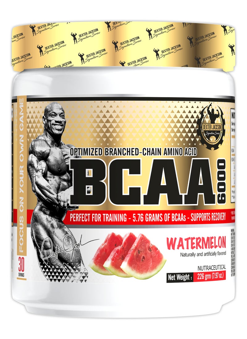 DEXTER JACKSON Gold Series BCAA 6000 - Boosts Muscle Recovery & Performance (Watermelon, 30 Servings)  - Image 1