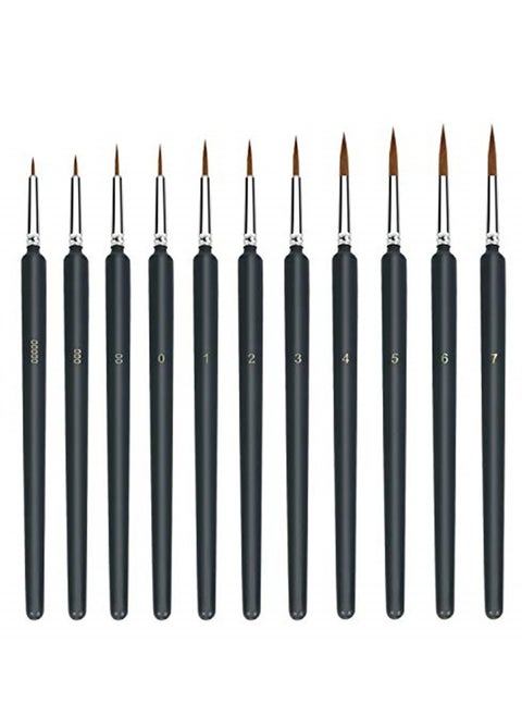 11 Pieces Fine Detail Paint Brush Miniature Small Thin Painting Brushes Kit Micro Artist Acrylic Paints Brush Set