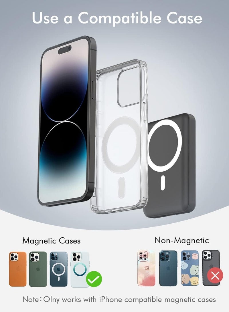 general Wireless Portable Charger: 10000mAh Magnetic Mobile Power Supply with Type-C Cable, LED Display, 22.5W PD Fast Charging - Lighting Safety Battery Pack, Suitable for iPhone - Image 5