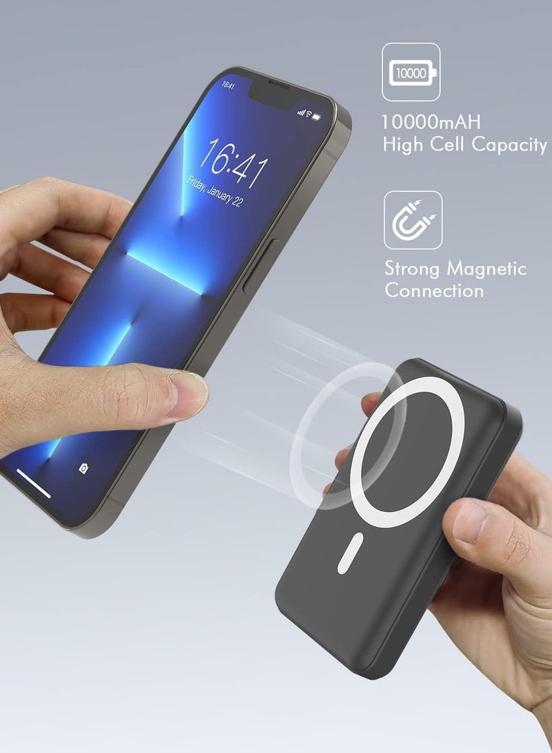 general Wireless Portable Charger: 10000mAh Magnetic Mobile Power Supply with Type-C Cable, LED Display, 22.5W PD Fast Charging - Lighting Safety Battery Pack, Suitable for iPhone - Image 4