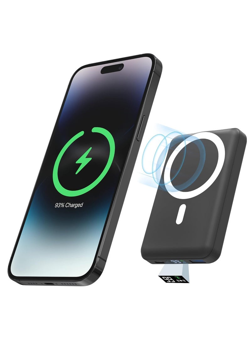 general Wireless Portable Charger: 10000mAh Magnetic Mobile Power Supply with Type-C Cable, LED Display, 22.5W PD Fast Charging - Lighting Safety Battery Pack, Suitable for iPhone - Image 2