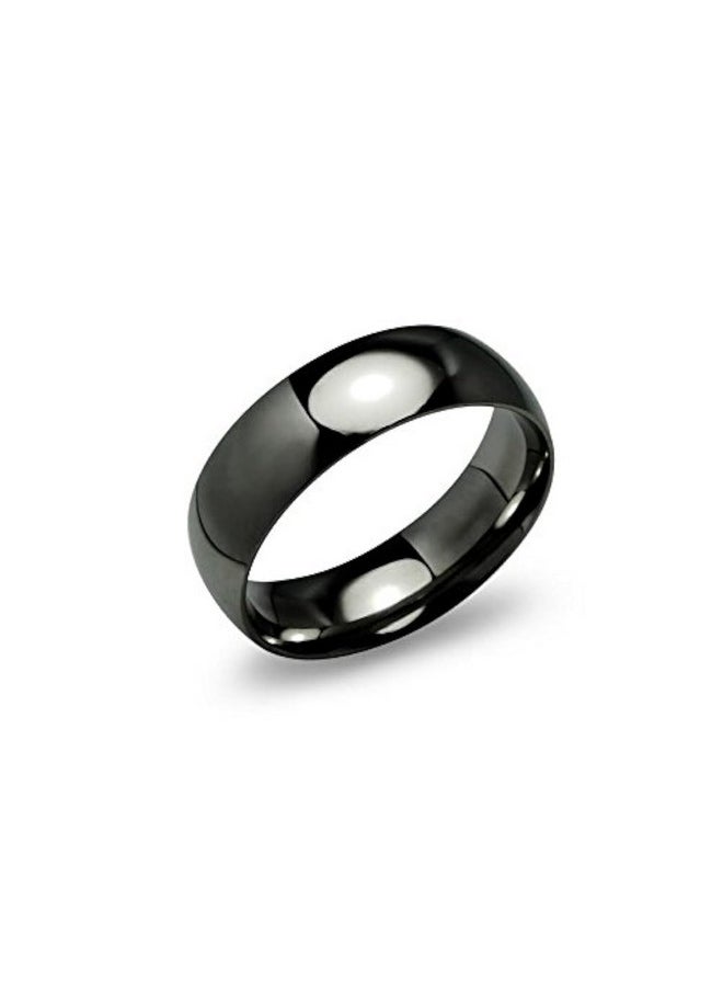 Silverline Jewelry - SILVERLINE JEWELRY Stainless Steel Black IP 6mm Comfort Fit Wedding Band Ring Men Women Size 12 - Image 1