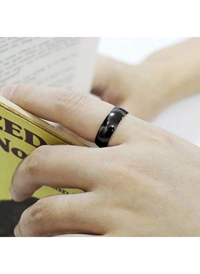 Silverline Jewelry - SILVERLINE JEWELRY Stainless Steel Black IP 6mm Comfort Fit Wedding Band Ring Men Women Size 12 - Image 1