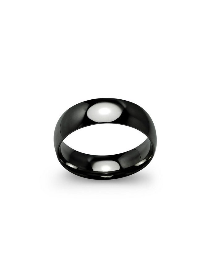 Silverline Jewelry - SILVERLINE JEWELRY Stainless Steel Black IP 6mm Comfort Fit Wedding Band Ring Men Women Size 12 - Image 1